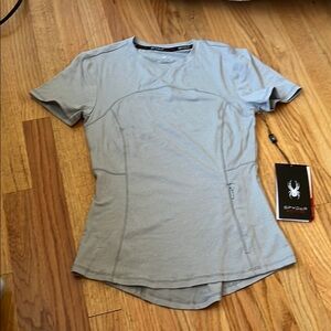 Spyder Gray Fitted Short Sleeve Tee